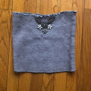 Free People Strapless Embellished Tube Top